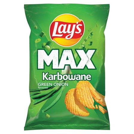 Lay's Max Chipsy ziemniaczane karbowane o smaku zielonej cebulki 190 g (1)