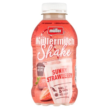 Müller Müllermilch Shake Napój mleczny o smaku truskawkowym 400 g (1)