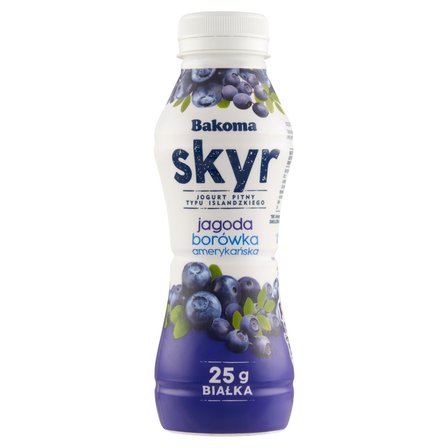 Bakoma Jogurt pitny typu islandzkiego skyr jagoda borówka amerykańska 300 g (1)