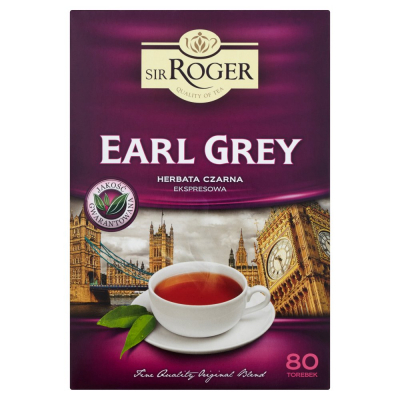 Sir Roger Earl Grey Herbata czarna ekspresowa 120 g (80 torebek) (1)