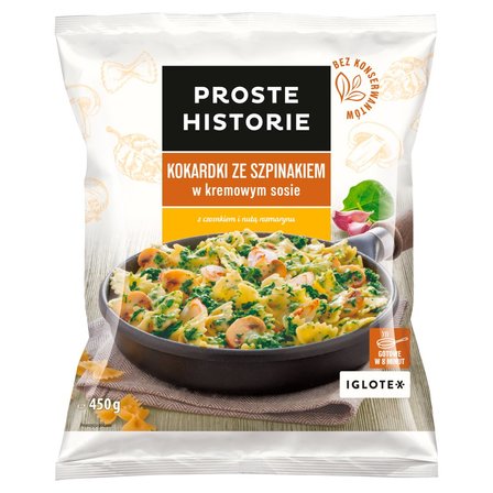 Proste Historie Kokardki ze szpinakiem w kremowym sosie 450 g (1)