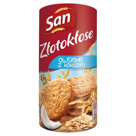 San Złotokłose Ciastka owsiane z kokosem 215 g (1)