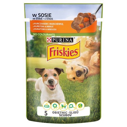 Friskies Karma dla psów w sosie z kurczakiem i marchewką 100 g (1)