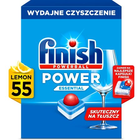 Finish Power Essential Lemon Tabletki do mycia naczyń w zmywarce 715 g (55 sztuk) (2)