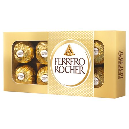 Ferrero Rocher Chrupiący wafelek z kremowym nadzieniem i orzechem laskowym w czekoladzie 100 g (1)