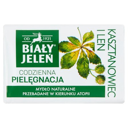 Biały Jeleń Mydło naturalne kasztanowiec i len 100 g (1)