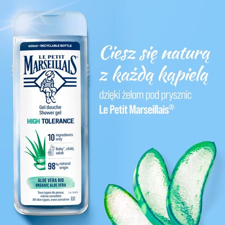 Le Petit Marseillais Nawilżający żel pod prysznic z aloesem bio 400 ml (2)