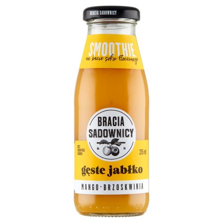 Bracia Sadownicy Smoothie gęste jabłko mango brzoskwinia 215 ml (1)