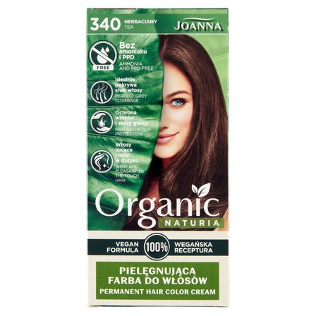 Joanna Naturia Organic Pielęgnująca farba do włosów herbaciany 340 (1)
