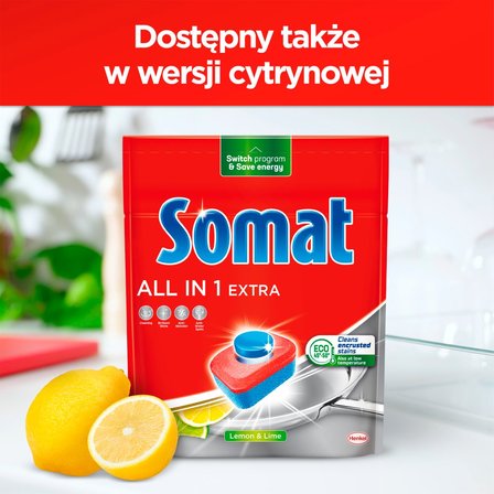 Somat All in 1 Extra Lemon & Lime Tabletki do mycia naczyń w zmywarkach 730,4 g (44 sztuki) (7)