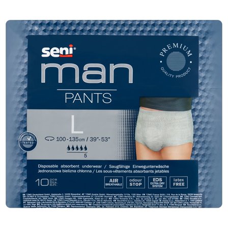 Seni Man Pants Jednorazowa bielizna chłonna L 10 sztuk (1)