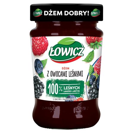 Łowicz Dżem z owocami leśnymi o obniżonej zawartości cukrów 280 g (1)