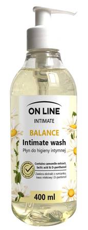 On Line Intimate Płyn do higieny intymnej Balance z ekstraktem z rumianku 400ml (1)