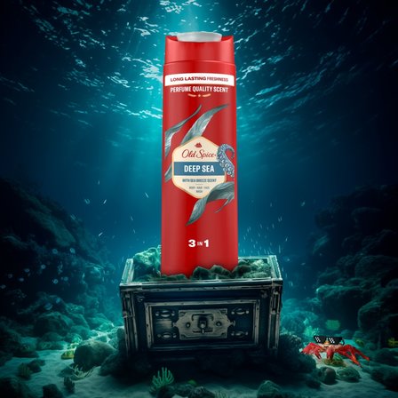 Old Spice Deep Sea Żel Pod Prysznic I Szampon Dla Mężczyzn 400 ml, 3 W 1 (2)