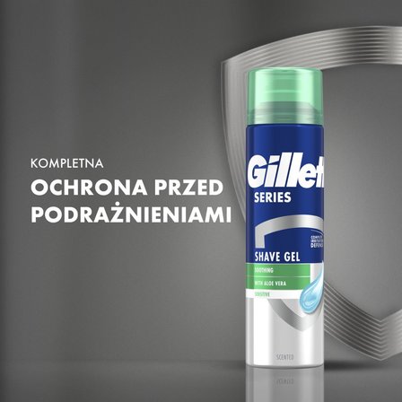 Gillette Series Kojący żel do golenia z aloesem, 200 ml (2)