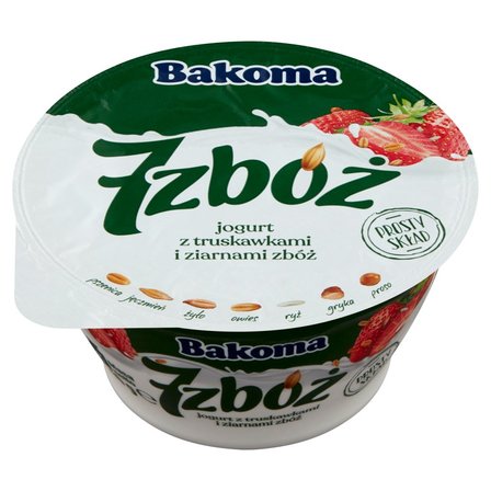 Bakoma 7 zbóż Jogurt z truskawkami i ziarnami zbóż 140 g (2)