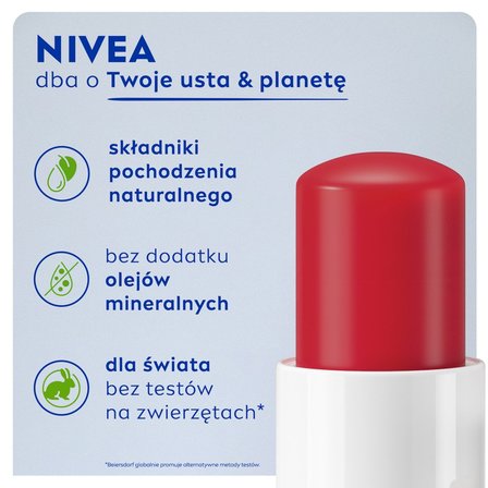 Nivea Strawberry Shine Pielęgnująca pomadka do ust o smaku truskawki 5,5 ml (4)