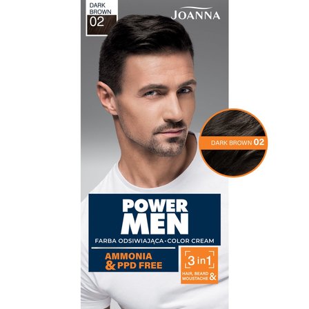 Joanna Power Men Color Cream Farba 02 Dark Brown (4)