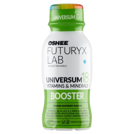 Oshee Futuryx Lab Universum18 Suplement diety gazowany napój o smaku pomarańczowo-malinowym 100 ml (1)