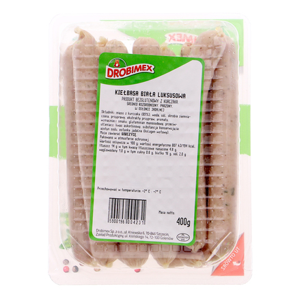 DROBIMEX KIEŁBASA BIAŁA LUKSUSOWA 400G (2)