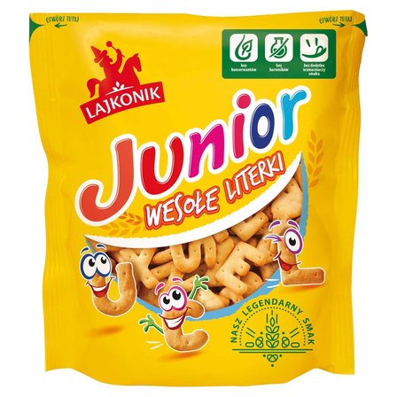 Lajkonik Junior Wesołe Literki Krakersy solone 120 g (1)