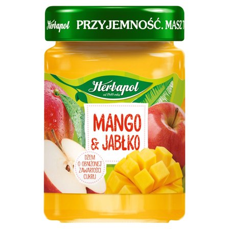 Herbapol Dżem o obniżonej zawartości cukru mango & jabłko 280 g (1)