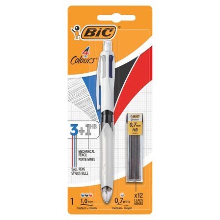 BiC 4 Colours Długopis i ołówek automatyczny w jednej obudowie 3 kolory + 1 HB (1)