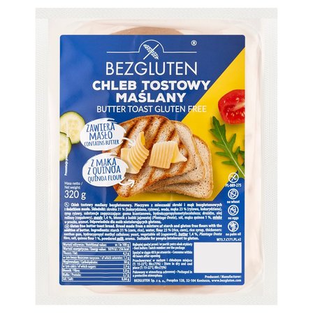 Bezgluten Chleb tostowy maślany 320 g (1)