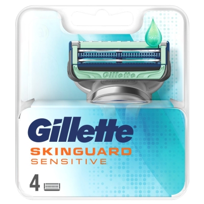 Gillette SkinGuard Sensitive Ostrza wymienne z aloesem do maszynki do golenia, x 4 (1)