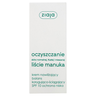 Ziaja Oczyszczanie Liście manuka Krem nawilżający balans korygująco-ściągający SPF 10 50 ml (1)