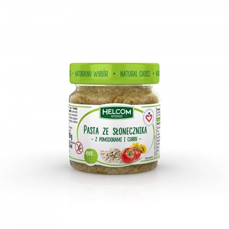 HELCOM PASTA ZE SŁONECZNIKA Z POMIDORAMI I CURRY 225G (1)