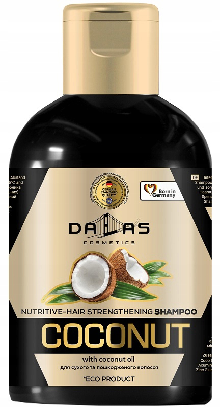 DALAS Szampon do włosów osłabionych i odwodnionych COCONUT, 1000 ml (1)