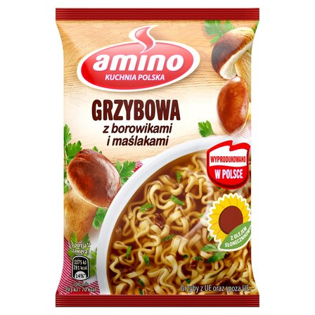 Amino Zupa błyskawiczna grzybowa z borowikami i maślakami 57 g (1)