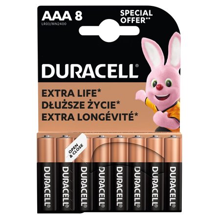 Duracell AAA LR03/MN2400 1.5 V/B Baterie alkaliczne 8 sztuk (1)