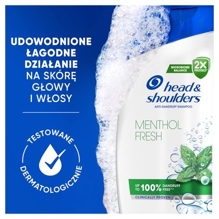 Head & Shoulders Menthol Fresh Codzienny Szampon Przeciwłupieżowy 250 ml. Efekt świeżości (2)