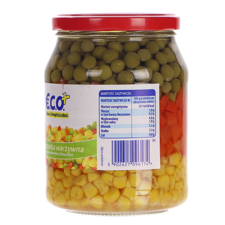 Eco + mieszanka warzywna w zalewie 700g netto / po odsączeniu 450g (2)