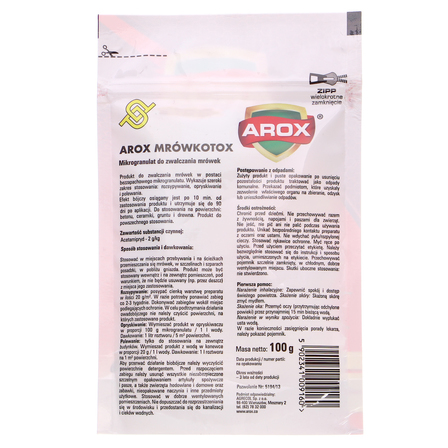 Arox zwalcza mrówki domowe, ogrodowe, faraona 100g (2)