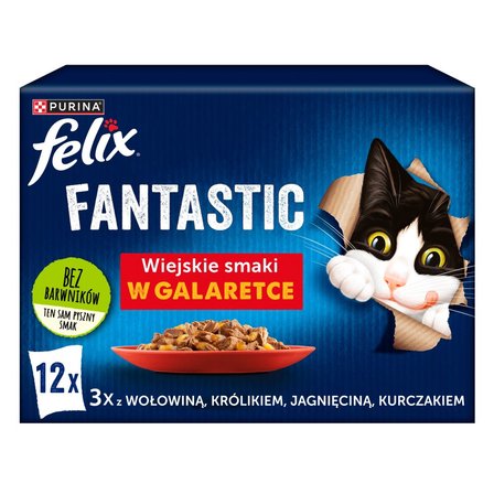 Felix Fantastic Karma dla kotów wiejskie smaki w galaretce 1,02 kg (12 x 85 g) (2)