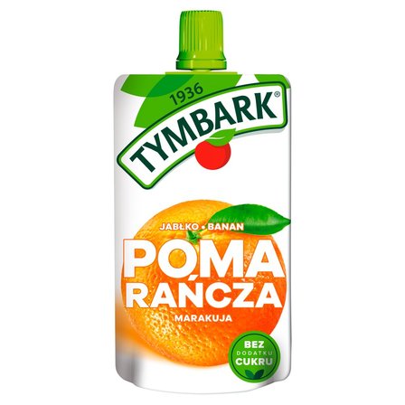 Tymbark Mus 100 % z owoców pomarańcza jabłko banan marakuja 120 g (1)