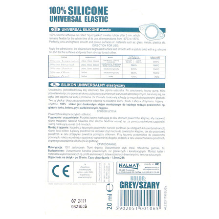 TECHNICQLL  SILIKON UNIWERSALNY SZARY 20ML (2)