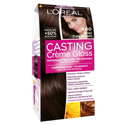 L'Oreal Paris Casting Creme Gloss Farba do włosów 400 brąz (2)