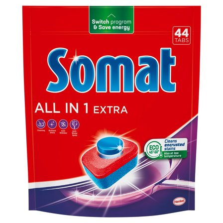 Somat All in 1 Extra Tabletki do mycia naczyń w zmywarkach 730,4 g (44 sztuki) (1)