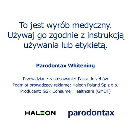 Parodontax Whitening Wyrób medyczny pasta do zębów z fluorkiem 75 ml (8)