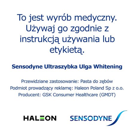 Sensodyne Whitening Wyrób medyczny pasta do zębów z fluorkiem 75 ml (6)