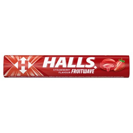 Halls Fruitwave Cukierki o smaku truskawkowym 45 g (1)