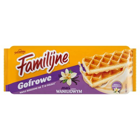 Familijne Gofrowe wafle z musem o smaku waniliowym 130 g (1)