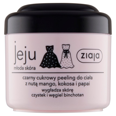 Ziaja Jeju Czarny cukrowy peeling do ciała 200 ml (1)