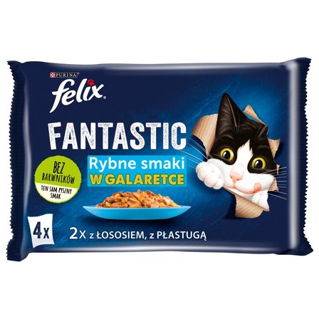 Felix Fantastic Karma dla kotów rybne smaki w galaretce 340 g (4 x 85 g) (2)