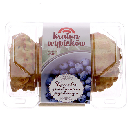 Kraina wypieków ciastka kruche z nadzieniem jagodowym 250g (1)