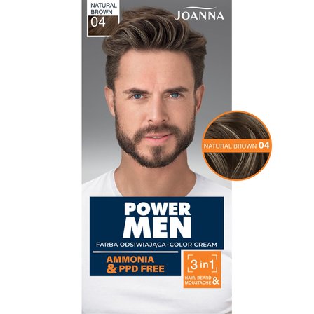 Joanna Power Men Color Cream Farba 04 Natural Brown (4)